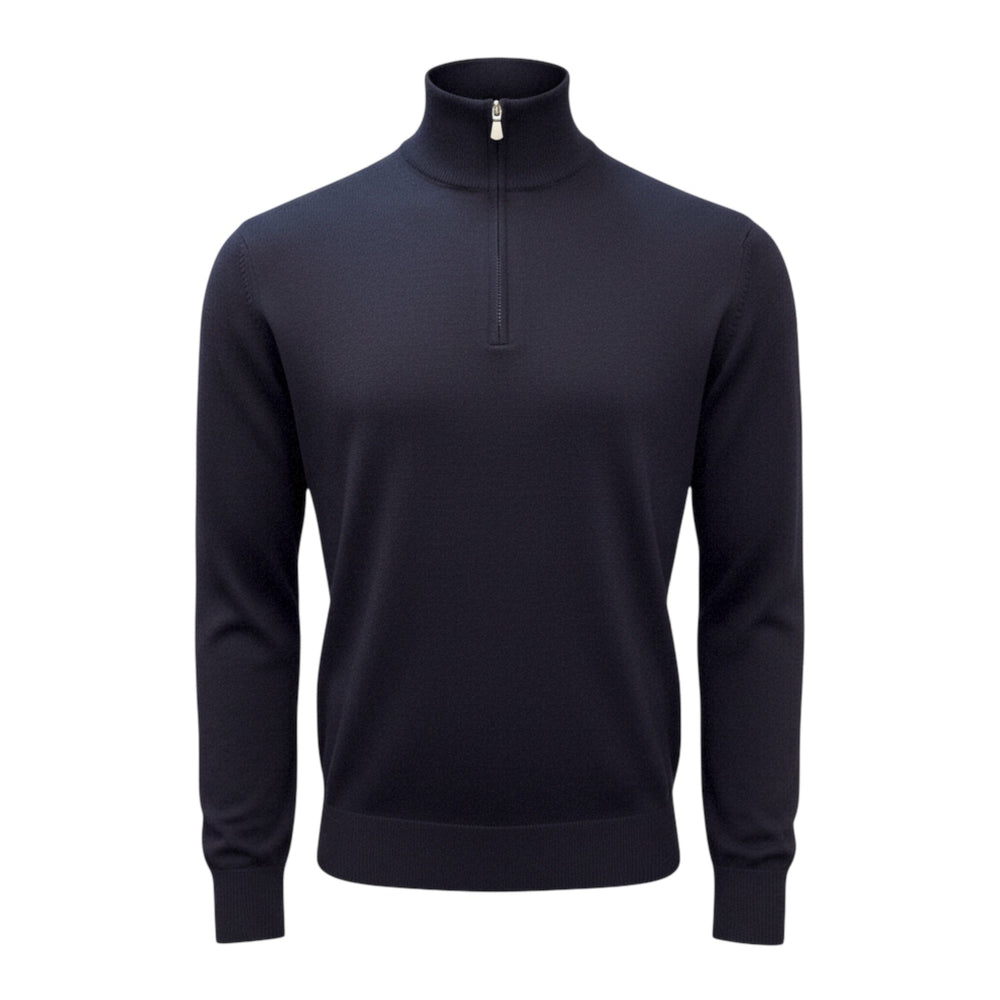UNIT Hamburg - Never Laundry, Halfzip, Woll/Kaschmirmischung, navy - Never Laundry