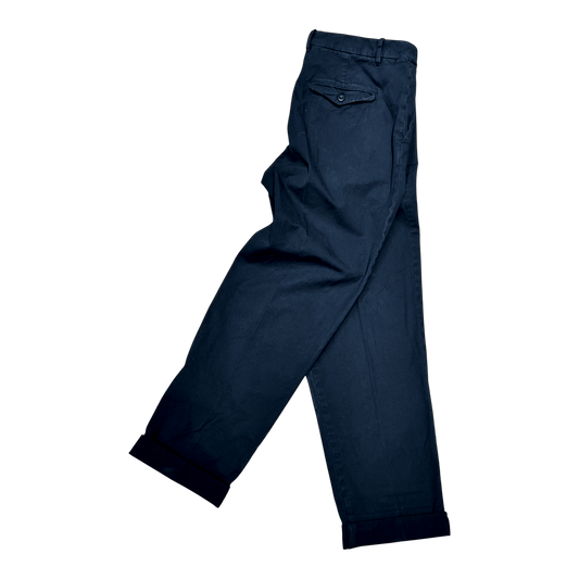 UNIT Hamburg - Never Laundry Il Pinces – Milano Blu Gabardine Hose, Mailandblau - Never Laundry