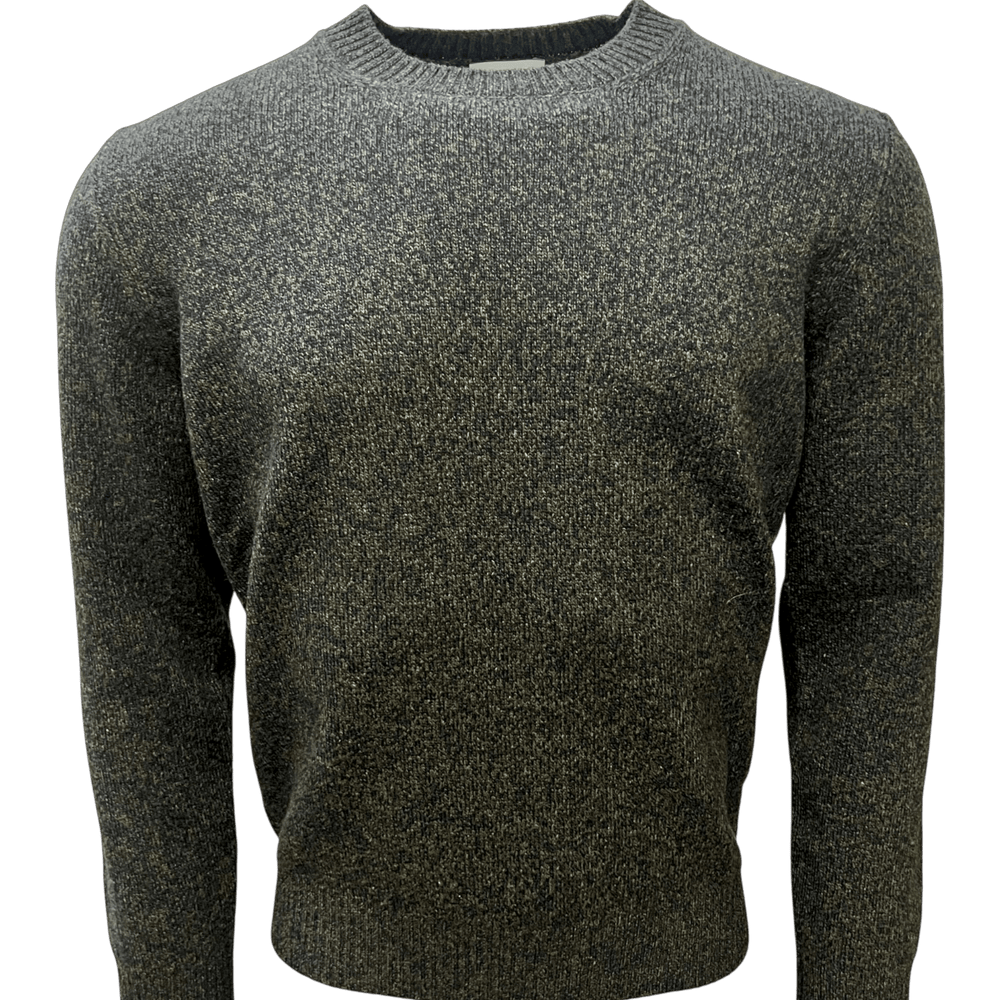 UNIT Hamburg - Never Laundry Mouliné Rundhals melange oliv - schwarz - Never Laundry