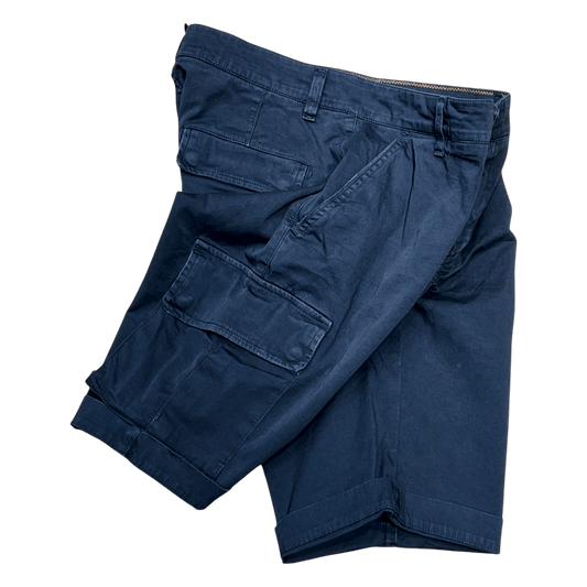 UNIT Hamburg - Never Laundry, Santiago Cargo Bermuda, navy - Never Laundry