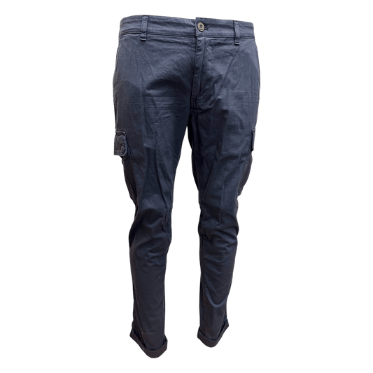 UNIT Hamburg - Never Laundry, Santiago Cargohose, schmal, nachtblau - Never Laundry