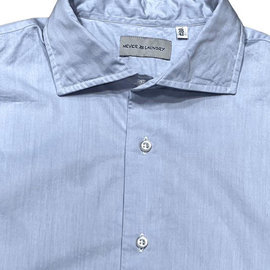 UNIT Hamburg - Never Laundry, Slim Fit, Baumwolle, uni, hellblau - Never Laundry