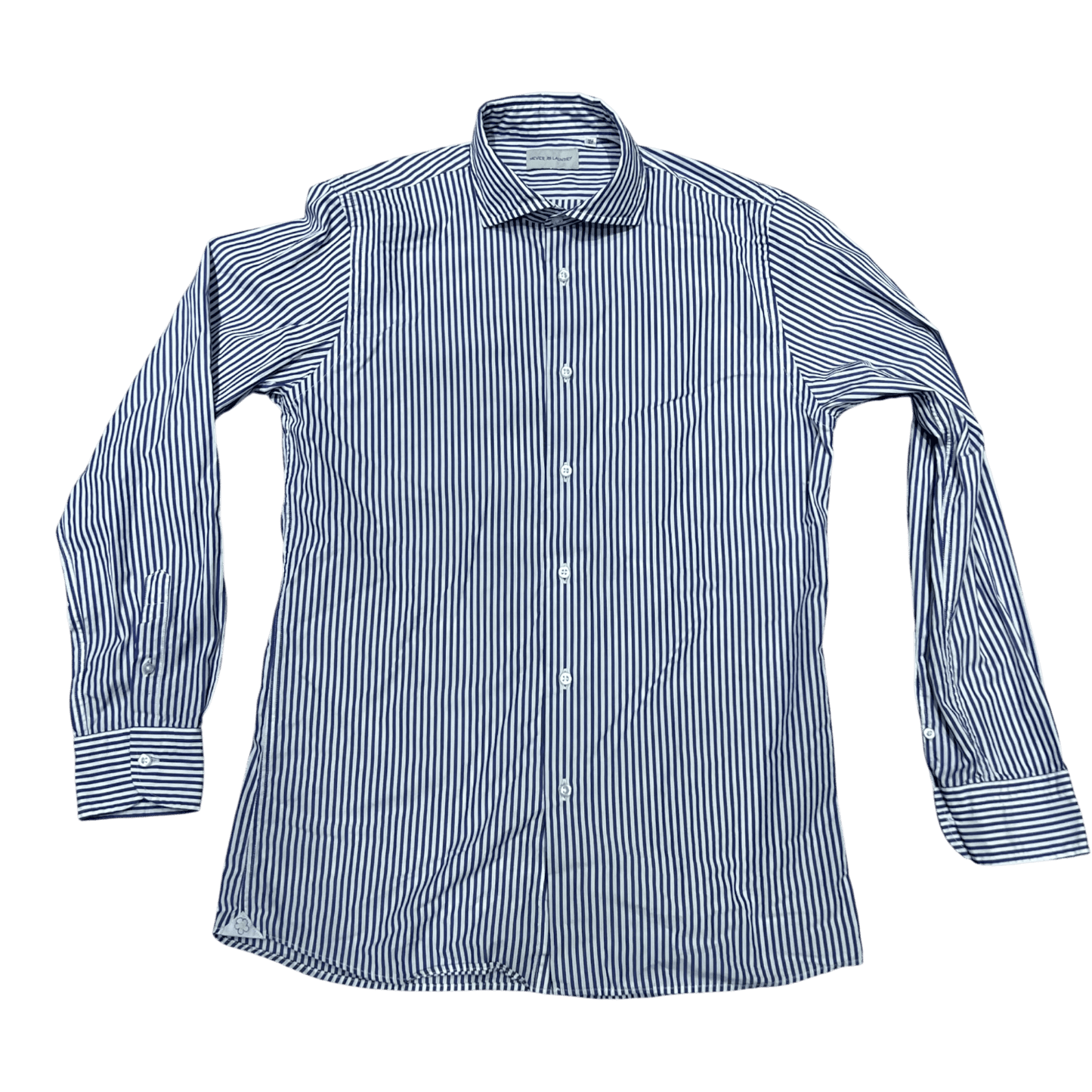 UNIT Hamburg - Never Laundry, Slim Fit, Baumwolle, weiß dunkelblau gestreift - Never Laundry