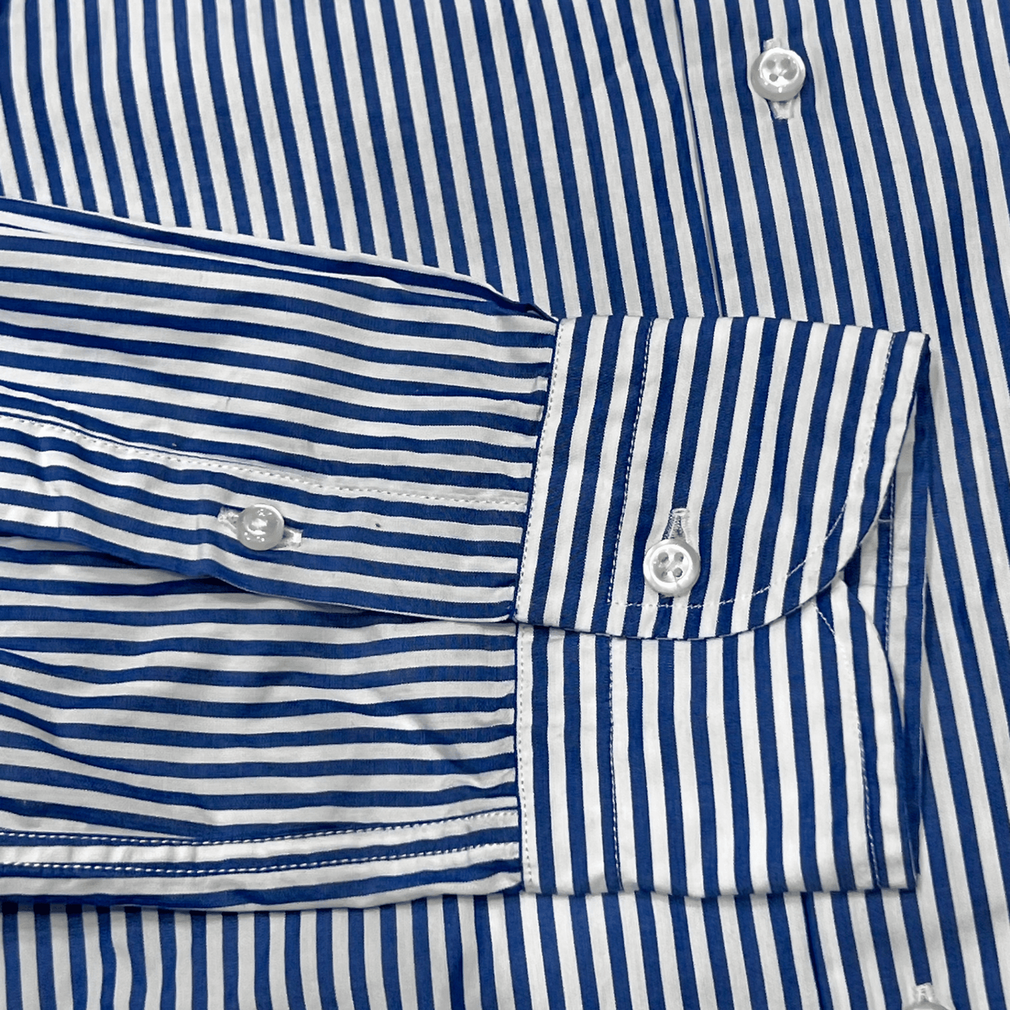 UNIT Hamburg - Never Laundry, Slim Fit, Baumwolle, weiß dunkelblau gestreift - Never Laundry