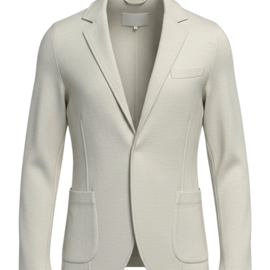 UNIT Hamburg - Never Laundry Stricksakko Travelwoo, wollweiss - Never Laundry