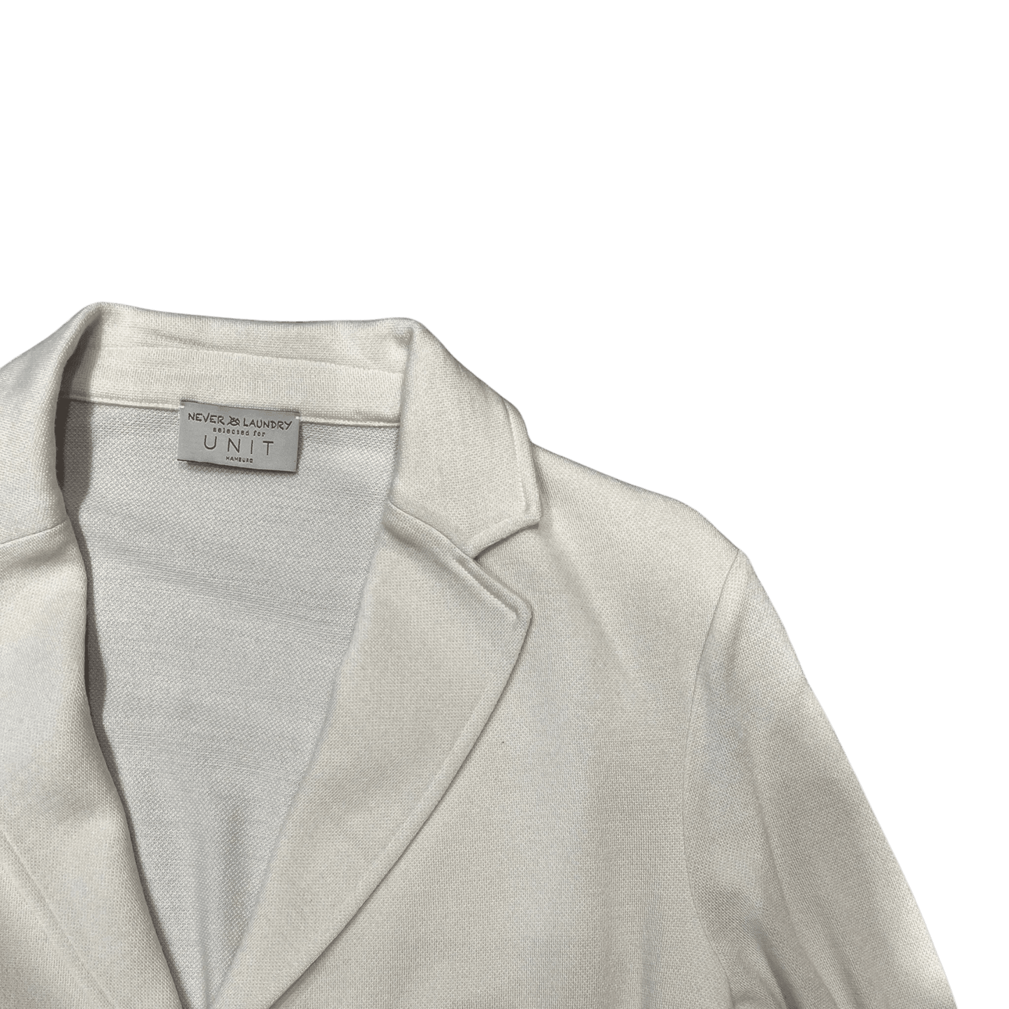 UNIT Hamburg - Never Laundry Stricksakko Travelwoo, wollweiss - Never Laundry