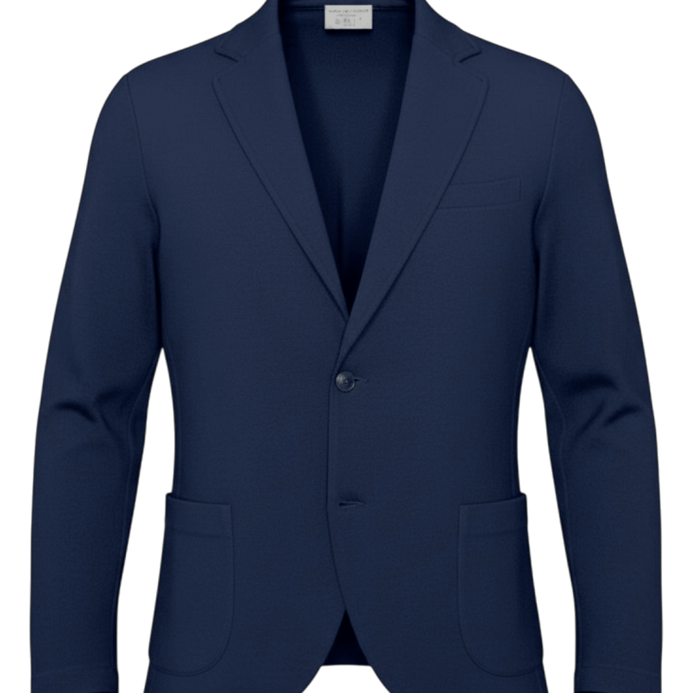 UNIT Hamburg - Never Laundry, Stricksakko Travelwool, navy - Never Laundry