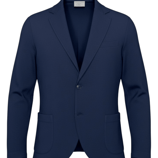 UNIT Hamburg - Never Laundry, Stricksakko Travelwool, navy - Never Laundry