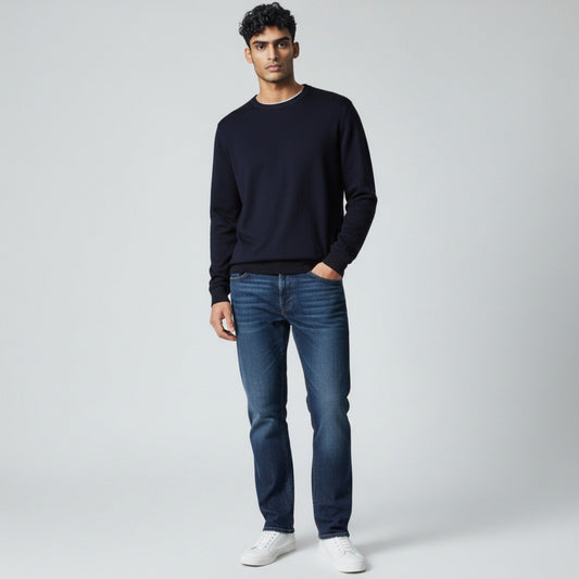 UNIT Hamburg - Never Laundry Super Tasmania Rundhals – Navy - Never Laundry