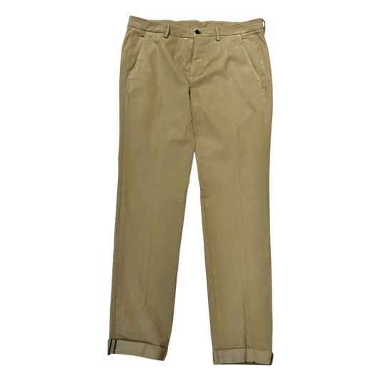 UNIT Hamburg - Never Laundry, Versilia, Baumwollhose Gabardine, beige - grün - Never Laundry