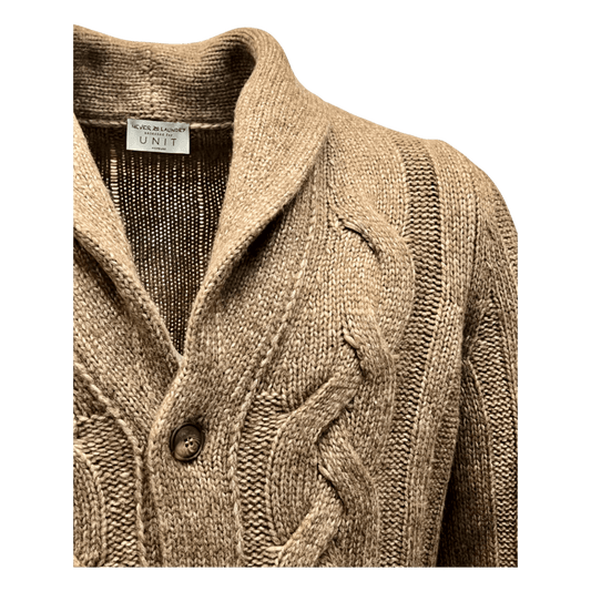 UNIT Hamburg - Never Laundry Zopfstrick Cardigan – Strickjacke, mittelbraun - Never Laundry