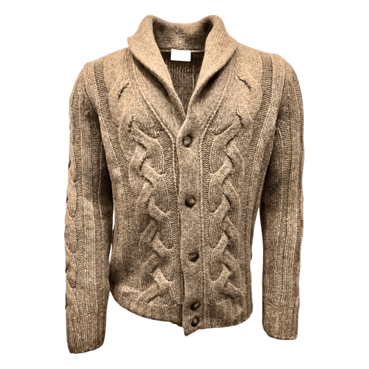 UNIT Hamburg - Never Laundry Zopfstrick Cardigan – Strickjacke, mittelbraun - Never Laundry