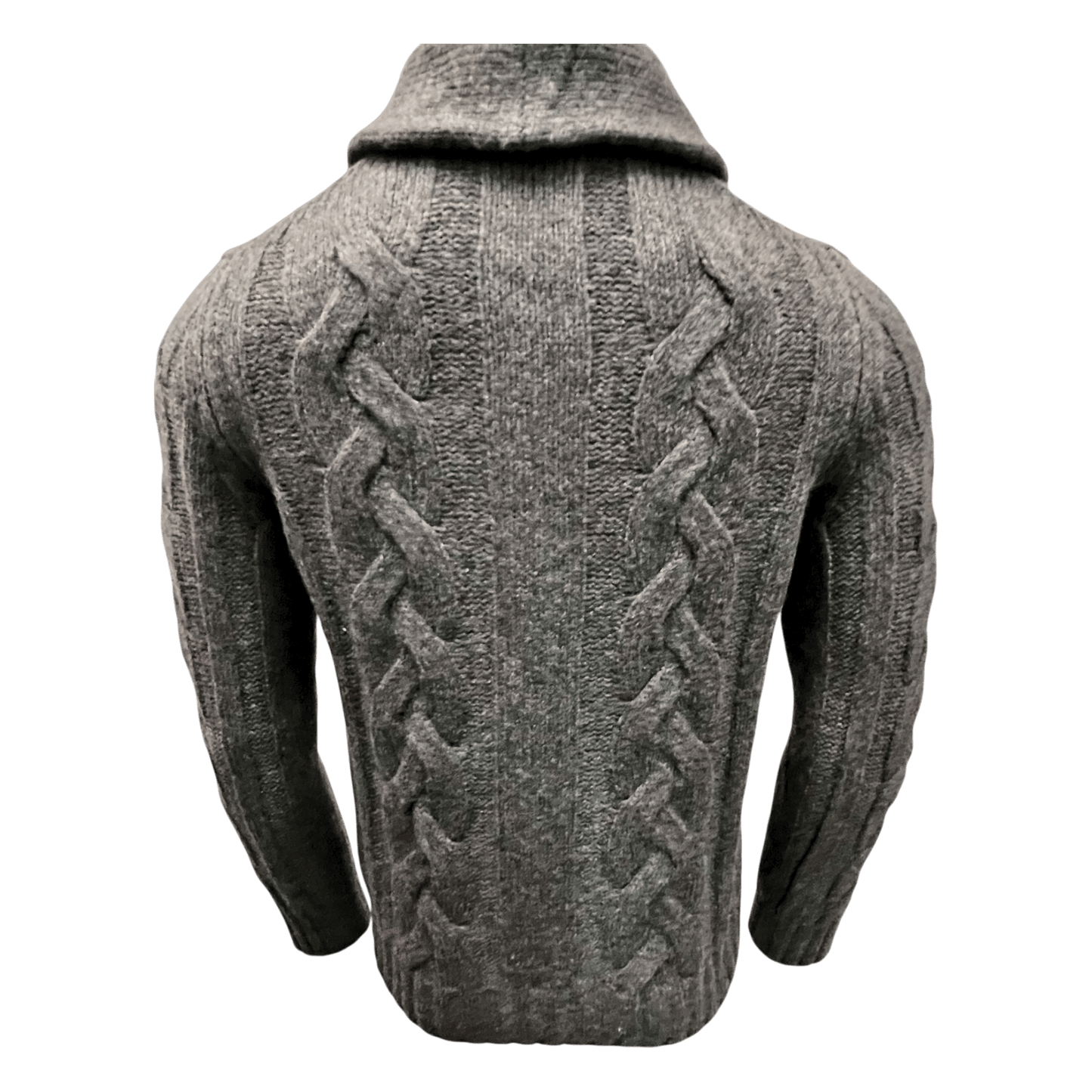 UNIT Hamburg - Never Laundry Zopfstrick Schalkragenjacke antra - Never Laundry