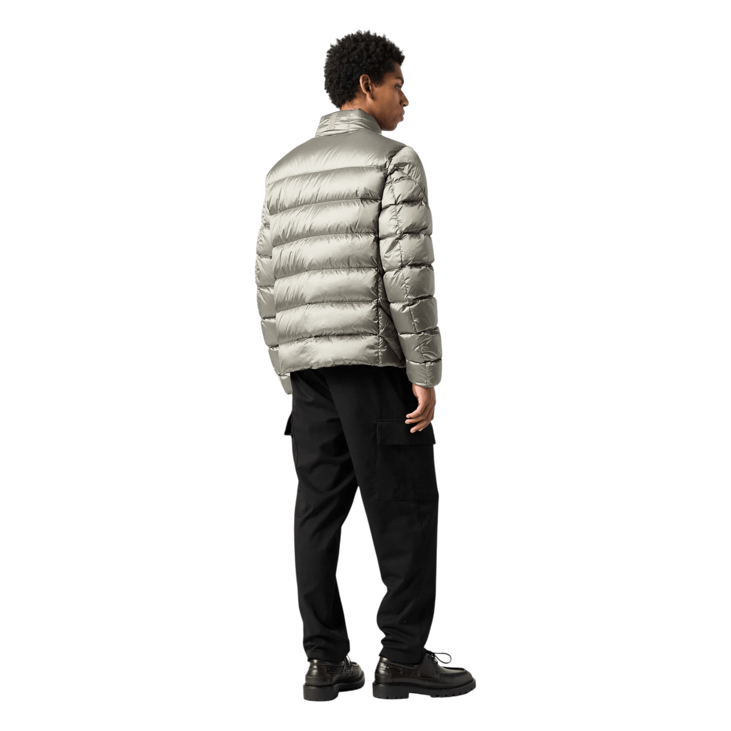 UNIT Hamburg - Parajumpers Dillon – Daunenjacke mit glänzendem Finish, grau mit salbei - Parajumpers