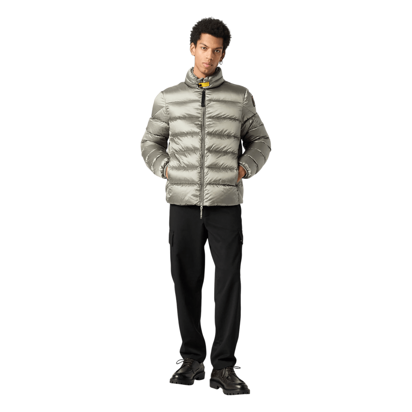 UNIT Hamburg - Parajumpers Dillon – Daunenjacke mit glänzendem Finish, grau mit salbei - Parajumpers
