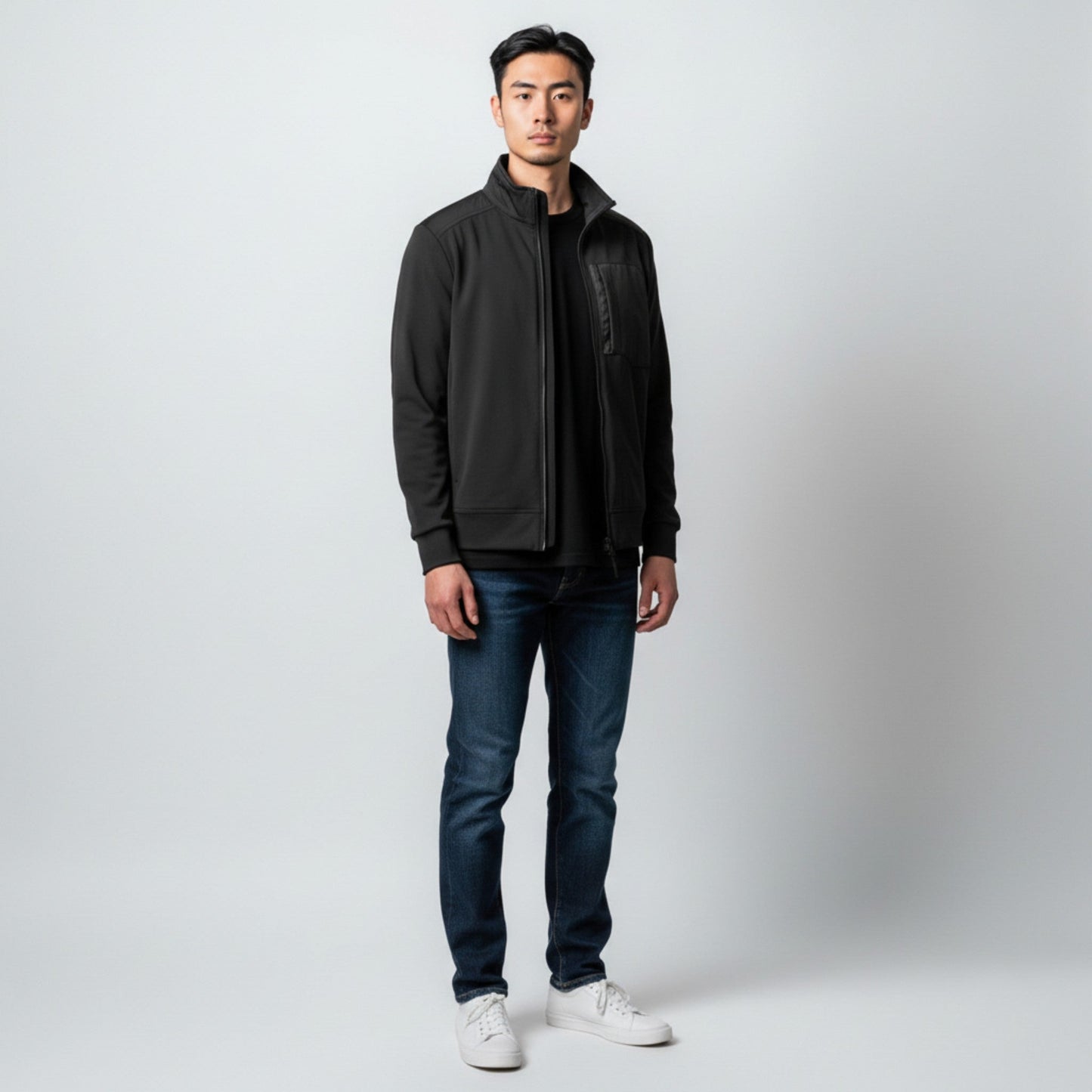 UNIT Hamburg - Parajumpers Douglas: Travel Hybrid Sweatshirt, schwarz - Parajumpers