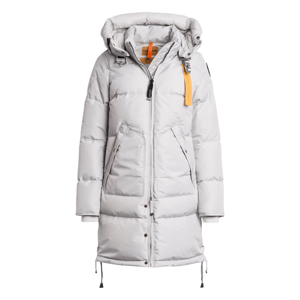 Parajumpers Long Bear - WOMAN, Modell Winter 24, Daunenmantel mit Kapuze, dawn silber - UNIT Hamburg