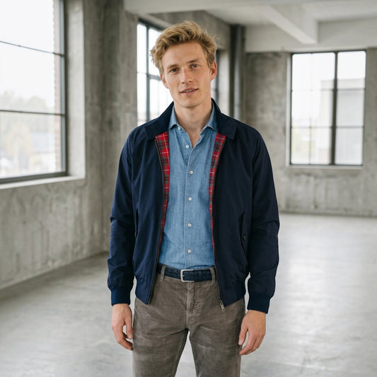 Baracuta G9 Harrington Jacke für Herren, navy