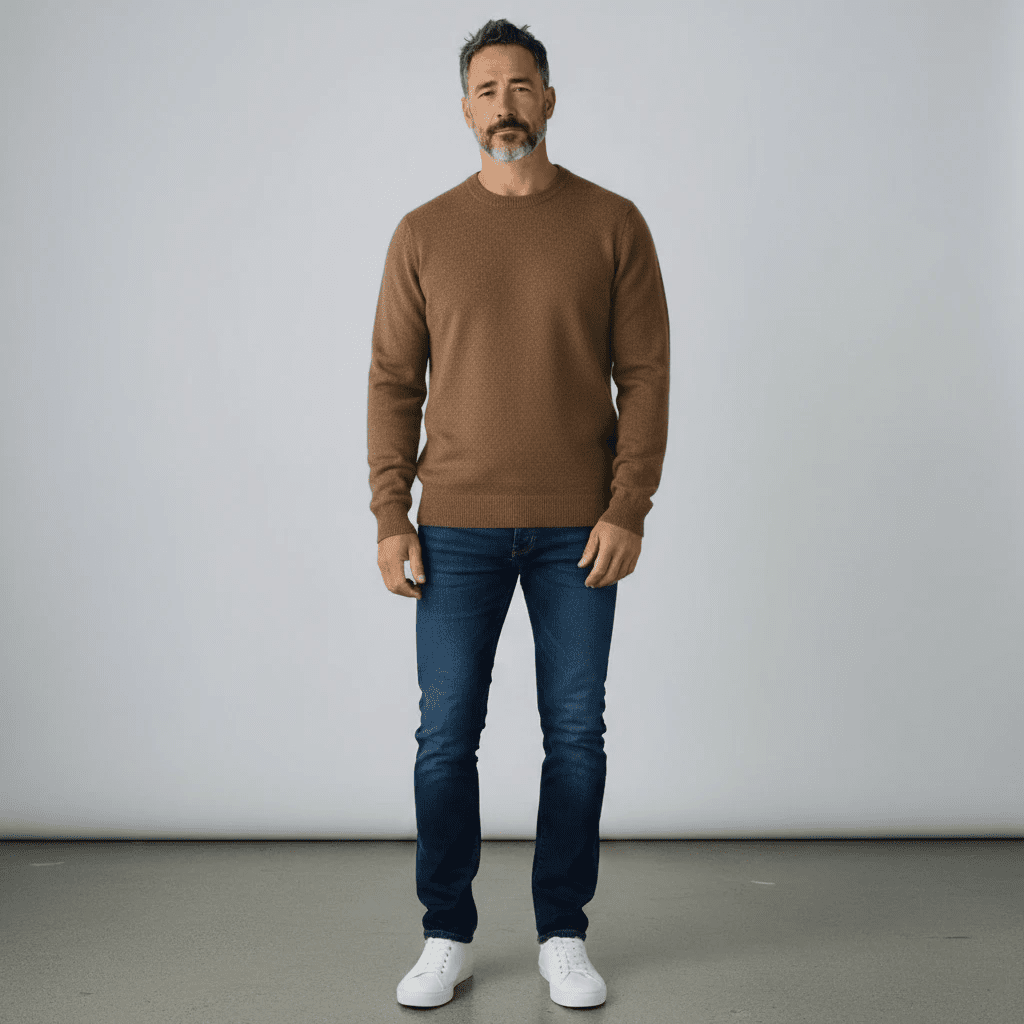 UNIT Hamburg - Roberto Collina, Merino / Baby Kamel, Rundhals, vicuna braun - Roberto Collina
