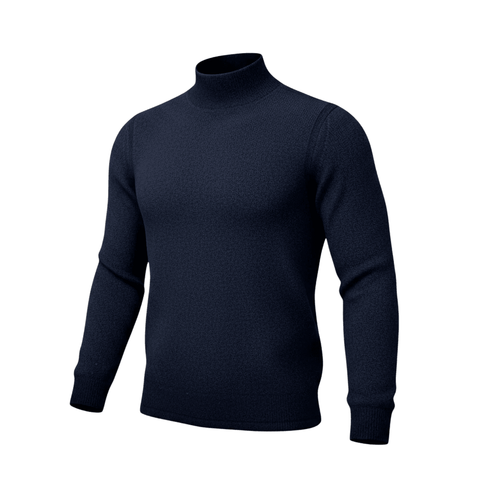 UNIT Hamburg - Roberto Collina, Merino / Baby Kamel, Stehkragen navy - Roberto Collina