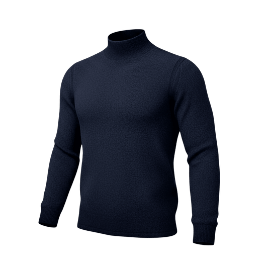 UNIT Hamburg - Roberto Collina, Merino / Baby Kamel, Stehkragen navy - Roberto Collina