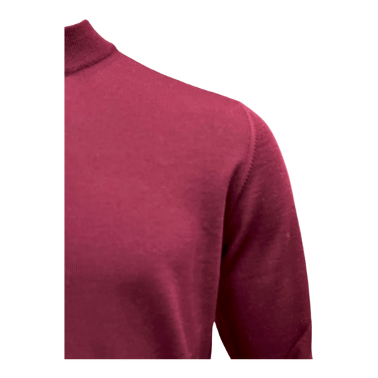 UNIT Hamburg - Roberto Collina Merino Stehkragenpullover Herren, Bordeaux - Roberto Collina