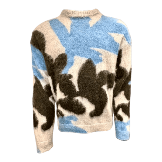 UNIT Hamburg - Roberto Collina, Mohair leichter Camouflage - Strick, hell - Roberto Collina