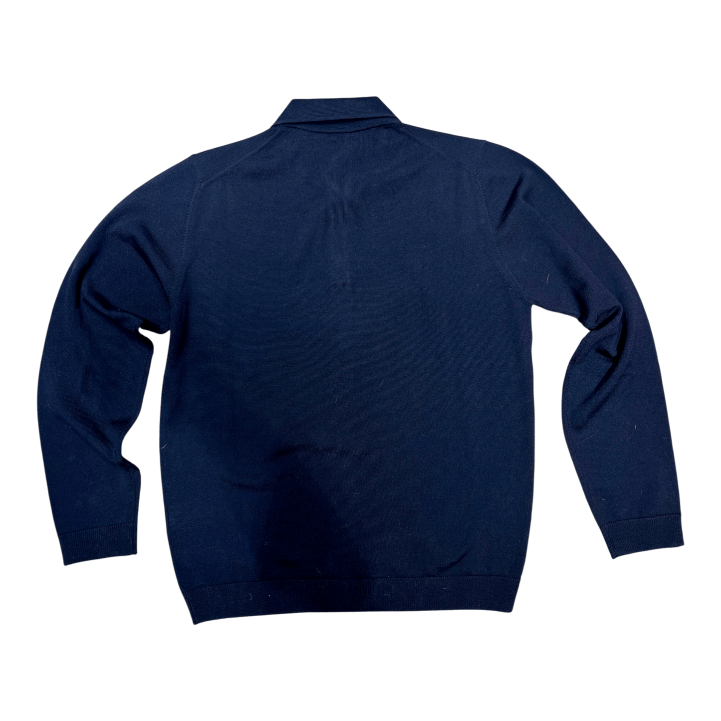 UNIT Hamburg - Roberto Collina Polo Strickhemd Herren – Langarm, dunkelblau - Roberto Collina