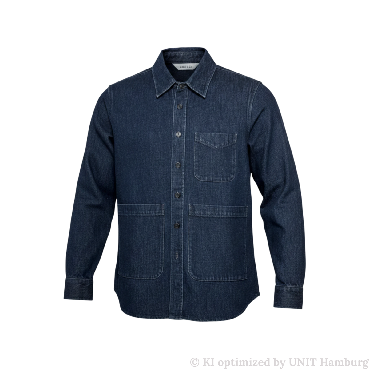 Watermarked - ASPESI, Selvedge Denim Overshirt, dunkeblau