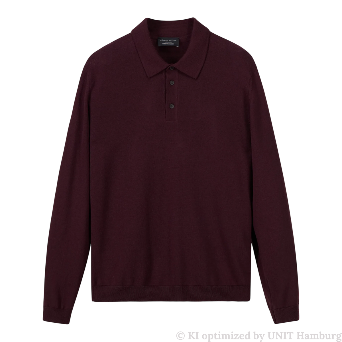 Watermarked - Roberto Collina Poloshirt aus Merinowolle, dunkles Rot