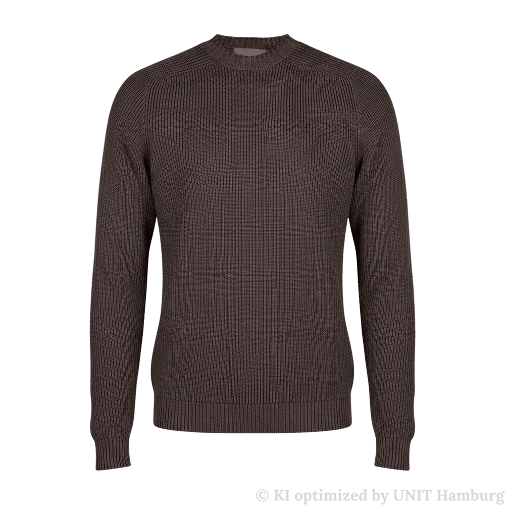 Watermarked - Gran Sasso, Rainwool Rundhalspullover, braun