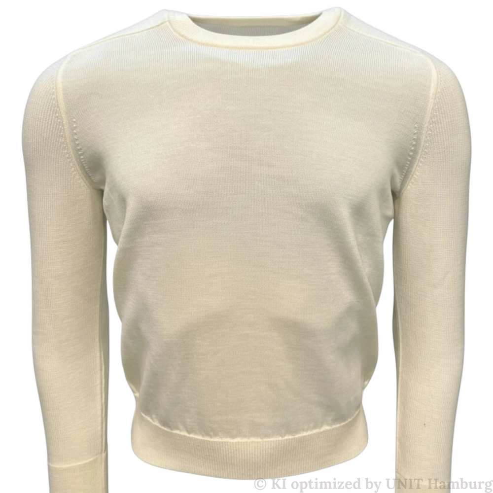 Watermarked - Gran Sasso, Rainwool, Feinstrick, Rundhals weiss