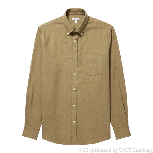 Watermarked - Sunspel Flanellhemd aus Baumwolle mit Button-Down, Artischocke