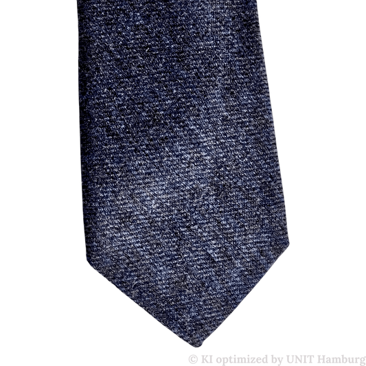Watermarked - Ascot, Woll-Seidenkrawatte, blau-braun