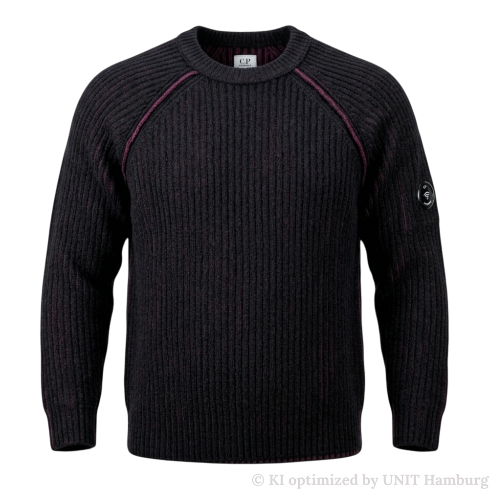 Watermarked - C.P. Company, Wool Fleece Knit Bi-Color Pullover