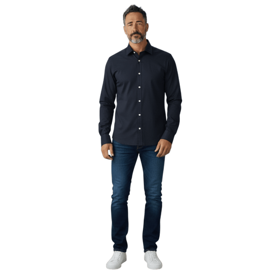 UNIT Hamburg - Sonrisa, das feine Jersey Hemd, navy - Sonrisa
