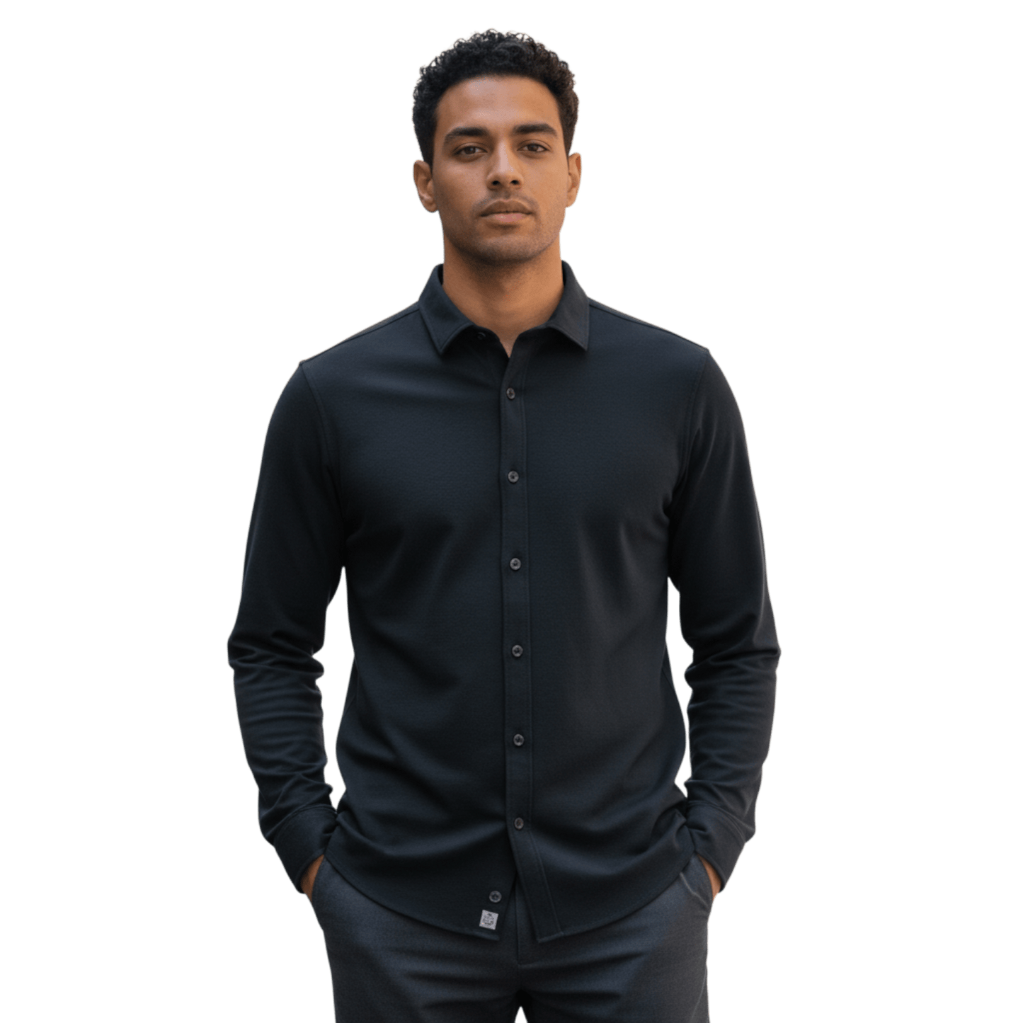 UNIT Hamburg - Sonrisa, das ideale Jersey Hemd, dunkel grau - Sonrisa