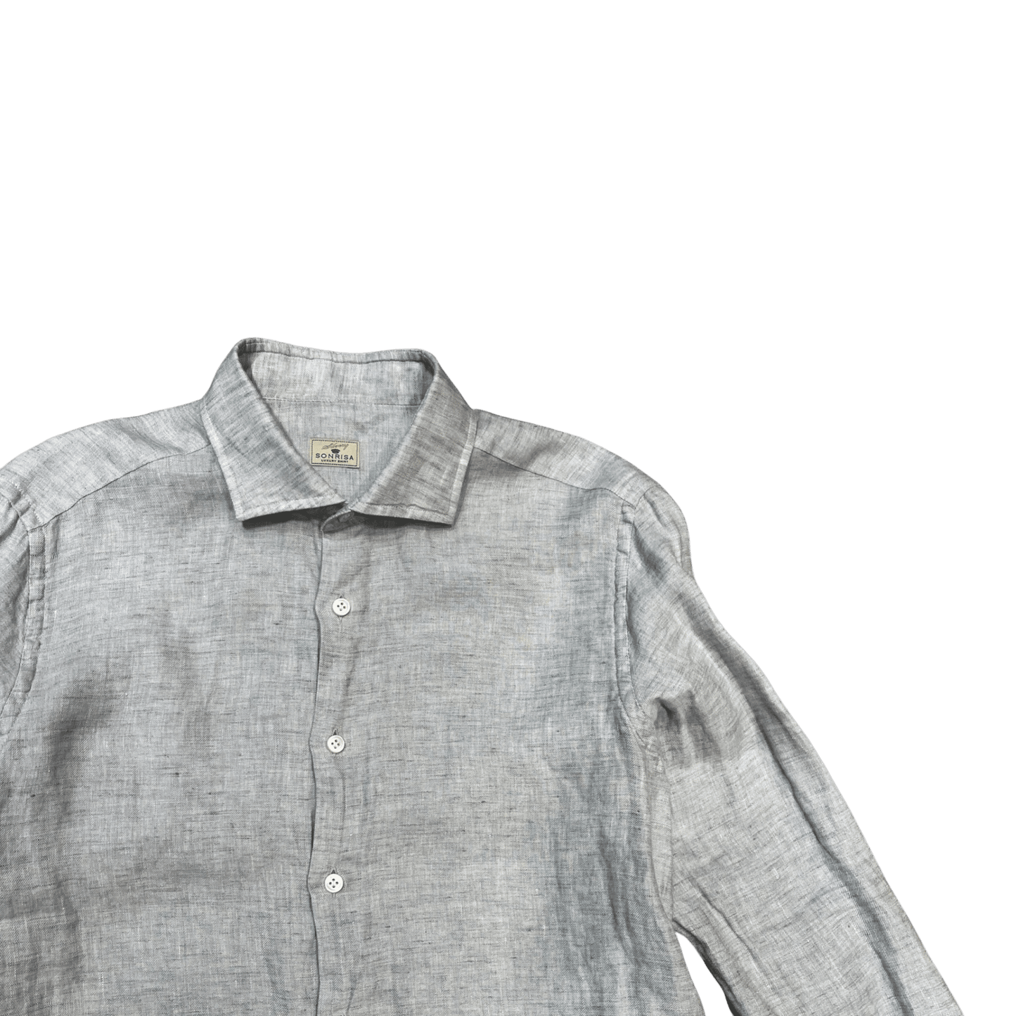 UNIT Hamburg - Sonrisa Leinenhemd, Fine Linen, hellgrau - Sonrisa