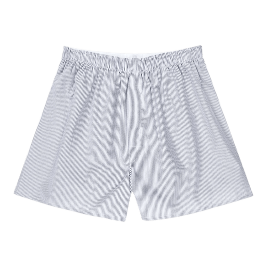 UNIT Hamburg - Sunspel, Classic Boxer Short, weiß - blaue Streifen - Sunspel