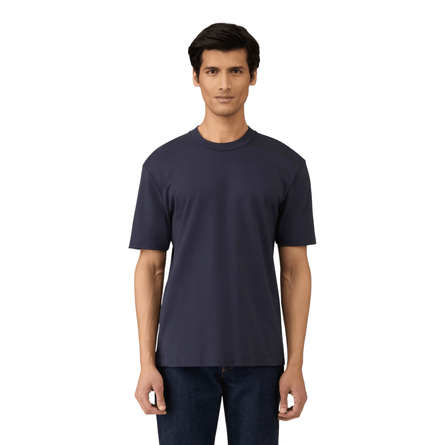 UNIT Hamburg - Sunspel, Heavy Weight Supima Cotton T-Shirt, navy - Sunspel