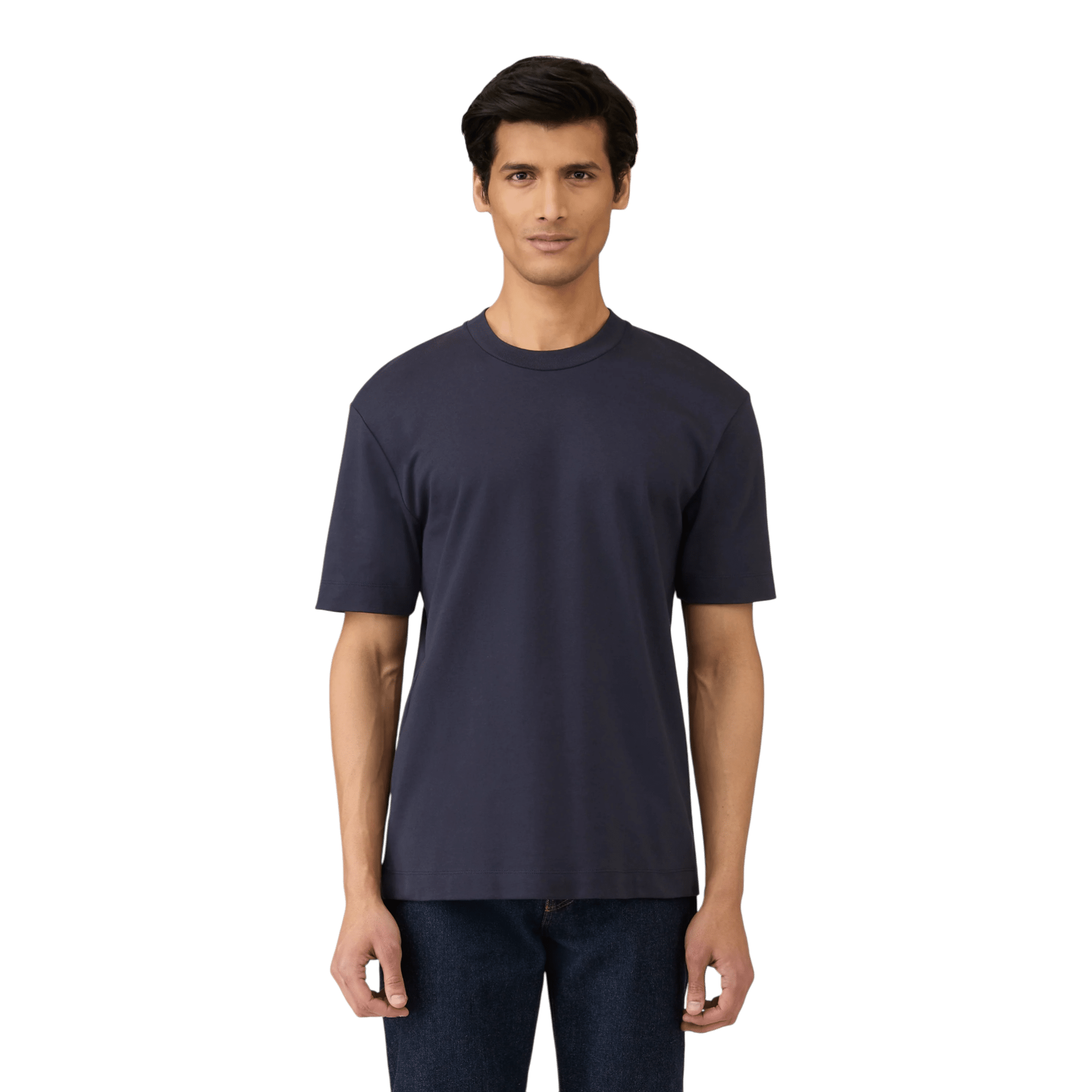 UNIT Hamburg - Sunspel, Heavy Weight Supima Cotton T-Shirt, navy - Sunspel