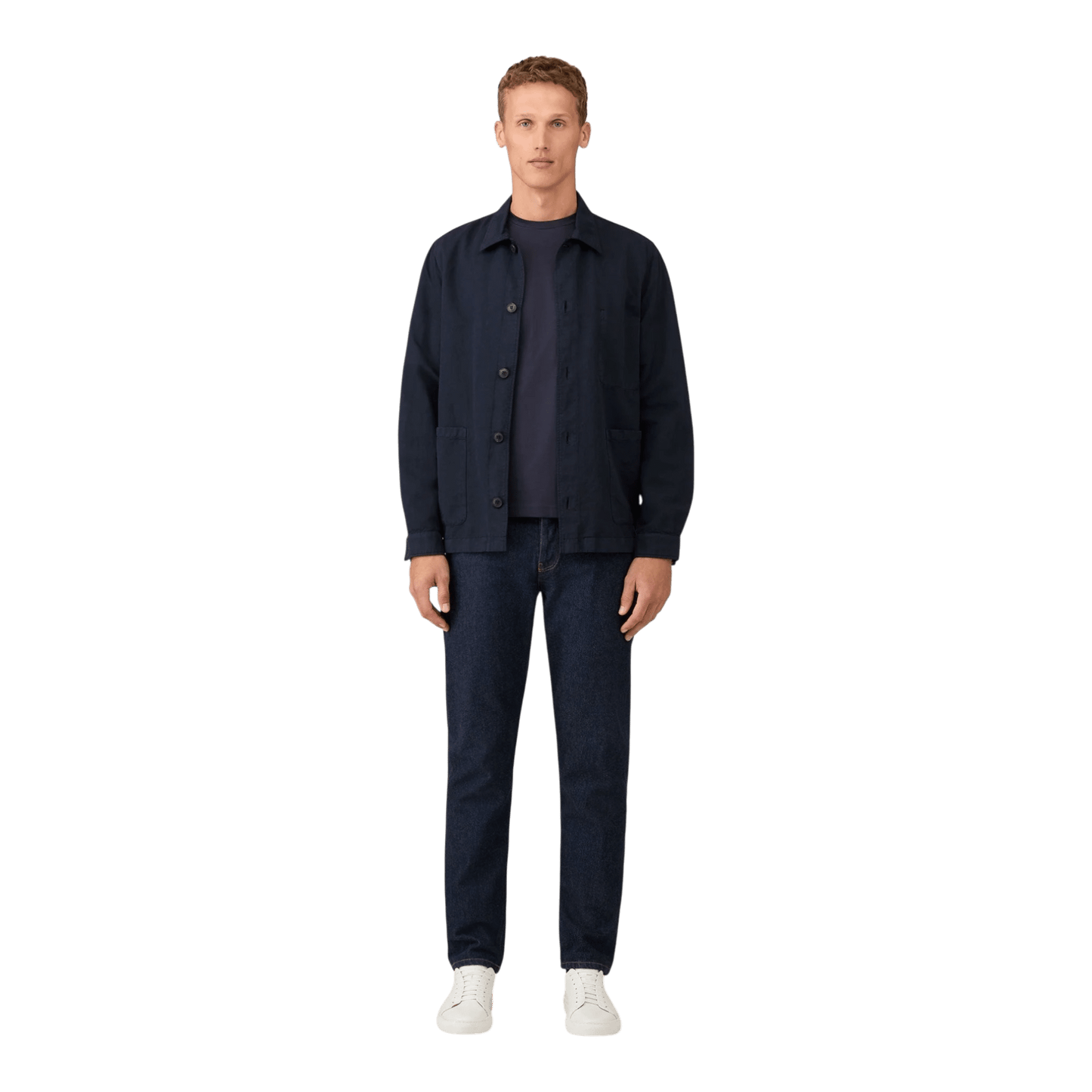 UNIT Hamburg - Sunspel, Langarm Riviera T-Shirt, Rundhals, navy - Sunspel