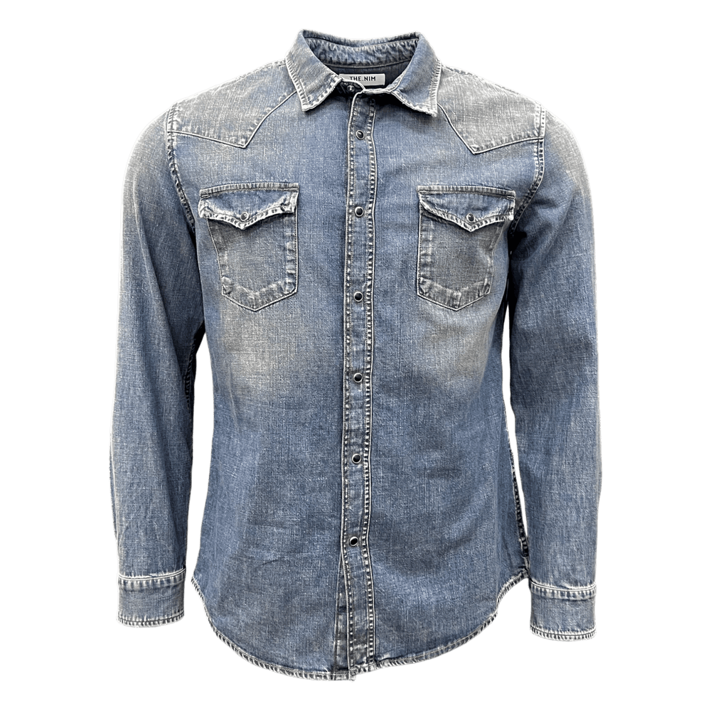 THE.NIM STANDARD, Western Shirt, Regular Fit, Medium Blue - UNIT Hamburg