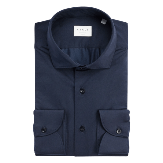 Xacus, Active Shirt, bügelfrei,Stretch, navy - UNIT Hamburg