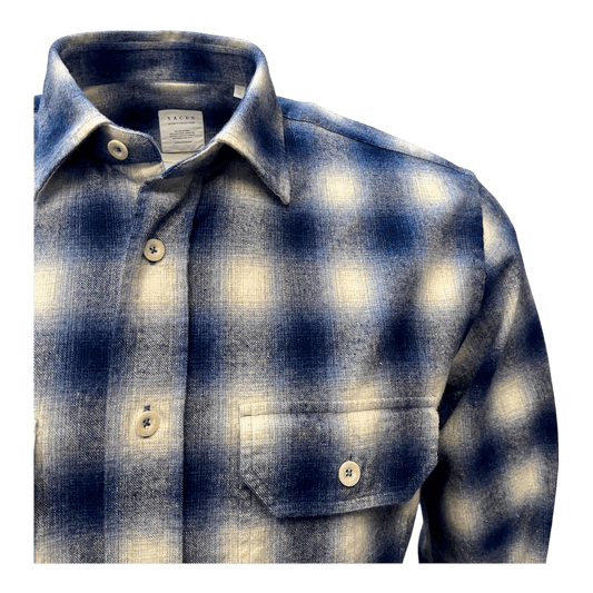 UNIT Hamburg - Xacus, Legacy Flanell Cotton Checked, blau auf Sand - Xacus