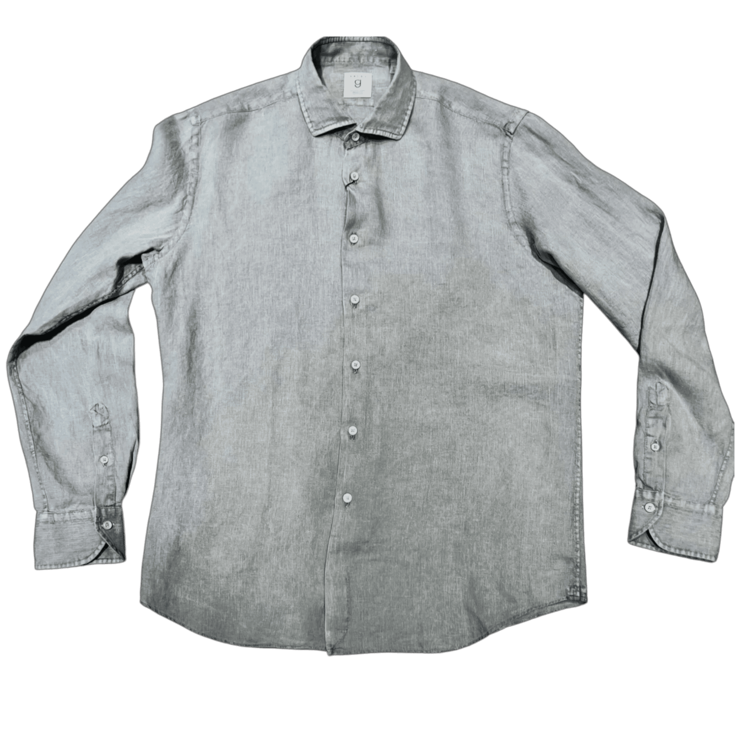 UNIT Hamburg - XACUS Leinenhemd Grau mit G_PWDR - Färbung, grau - Xacus